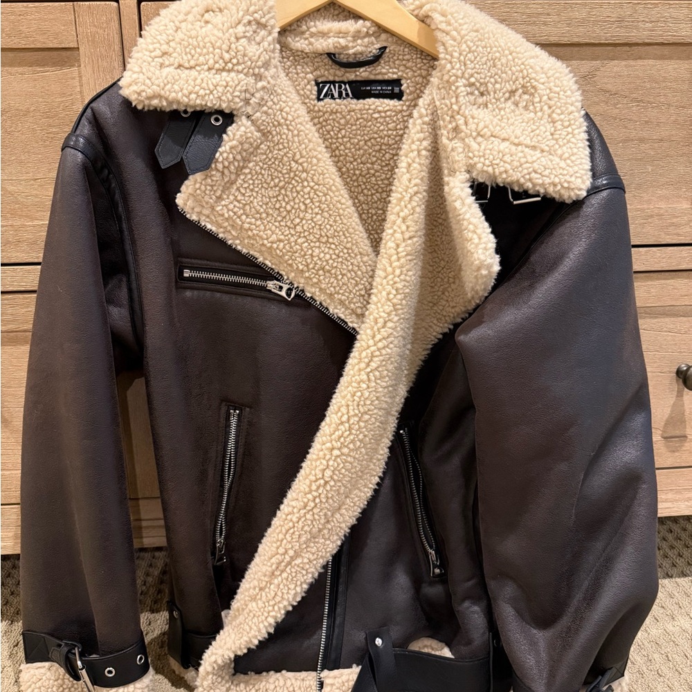 ZARA JACKET WITH SHEARLING - Picture 3 of 5